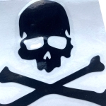 Reflective Sticker For Vehicle - Black Reflective Skull Stickers
